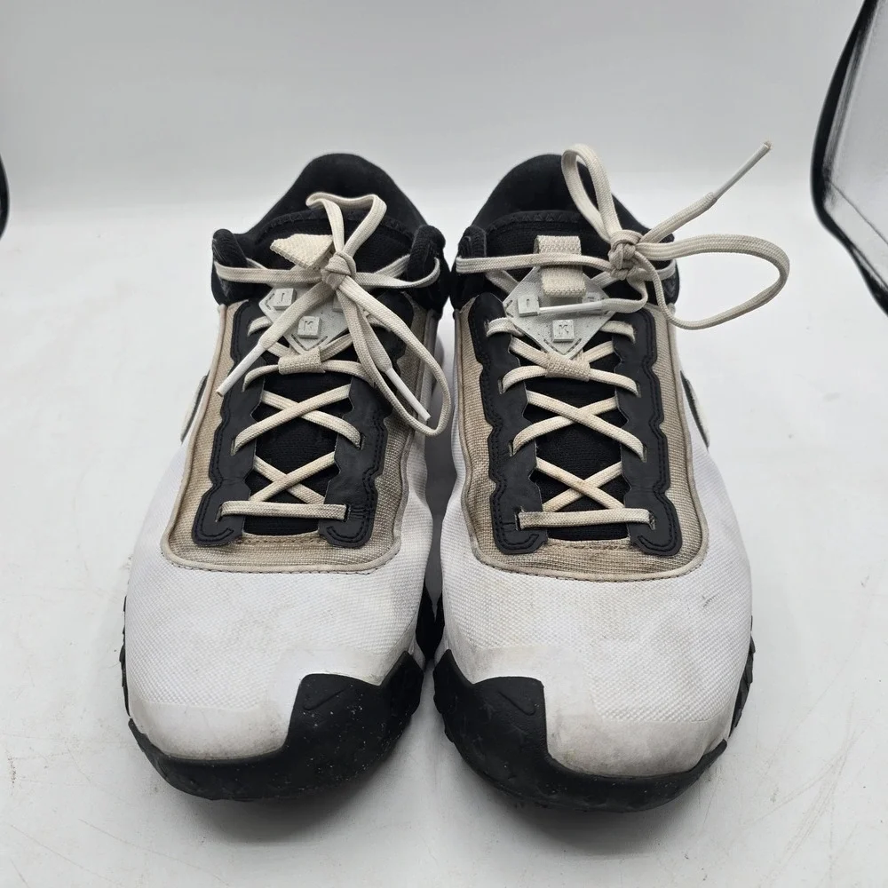 Nike Air Diamond Varsity Turf Baseball Shoes White Black Men's 12.5 FN7454-102